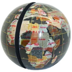 Serre livres globe 15 cm noir nacré