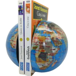 Serre livres globe 15 cm turquoise nacré