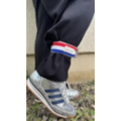 Serre-pantalon vélo réfléchissant bleu blanc rouge