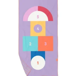 Serviette de plage 2 en 1 marelle (140 x 70 cm)