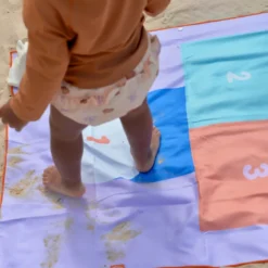 Serviette de plage 2 en 1 marelle (140 x 70 cm)