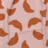 Serviette élastiquée en double gaze croissants et verso toffee