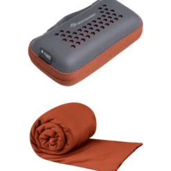Serviette microfibre sea to summit pocket towel m 50x100 rouge