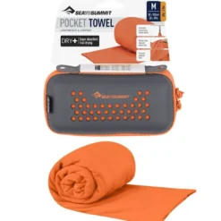 Serviette microfibre sea to summit pocket towel m 50x100 orange