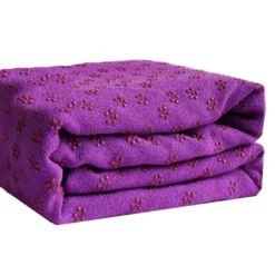 Serviette tapis yoga antidérapante viole
