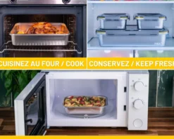 Set batch cooking 5x boîte inox alimentaires - pika