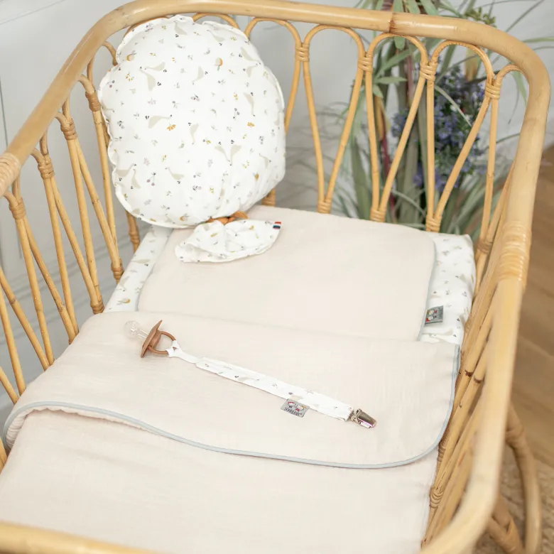Set berceau couverture coussin jeanne