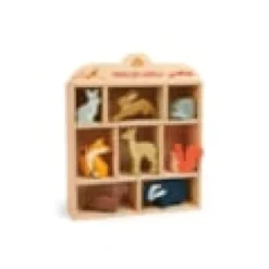 Set d'animaux en bois : animaux de la fo