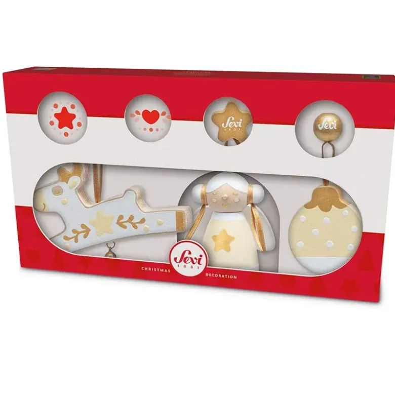 Set déco noël blanches 3 pcs