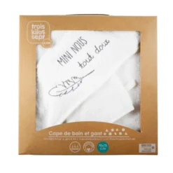 Set de bain blanc 70x70 cm