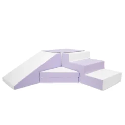 Set de 4 blocs en mousse violet blanc