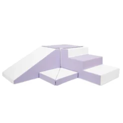 Set de 4 blocs en mousse violet blanc