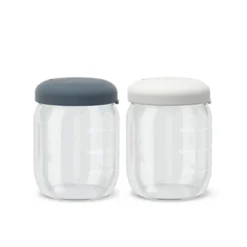 Set de petits pots en verre borosilicaté 180 ml - cloud &nbsp; storm