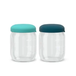 Set de petits pots en verre borosilicaté 180 ml - blue abyss &nbsp; lagoon