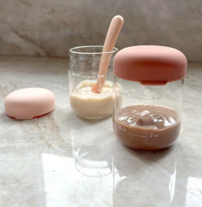 Set de petits pots en verre borosilicaté 180 ml - blush terracotta
