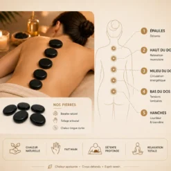 Set de 5 pierres chaudes de massage