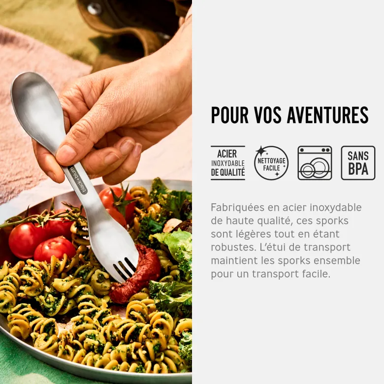 Set de 4 sprok en acier inox-haute qualité