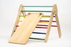 Set triangle pikler mur et rampe coloré Multicolore