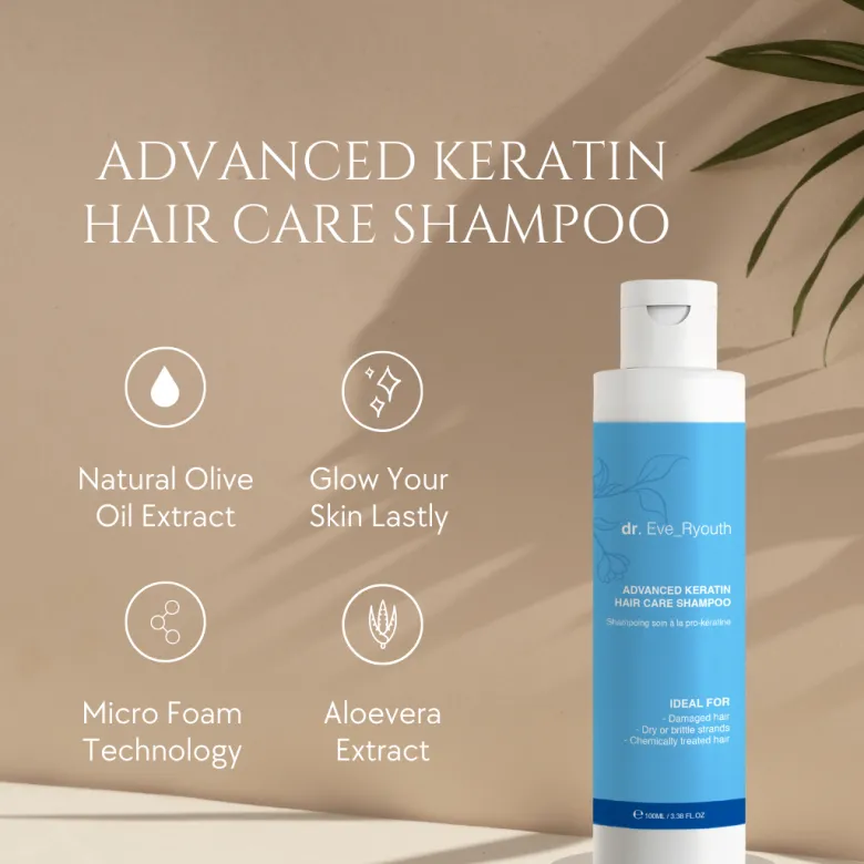 Shampoing soin capillaire à la kératine avancée