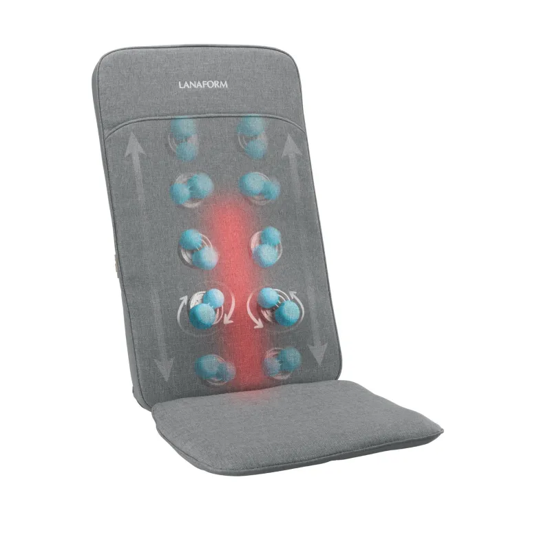 Siège massant shiatsu avec têtes de massage souples et chaleur relaxante