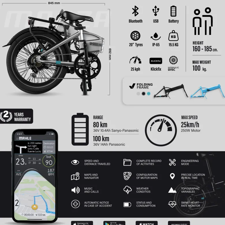 Smartbike legend monza 14ah argente