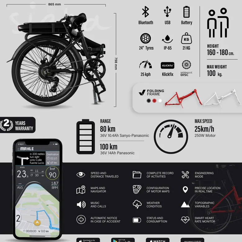 Smartbike legend siena 13ah rouge