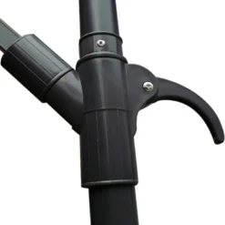 Solenzara parasol marron déporté carré 3 x 3 m led