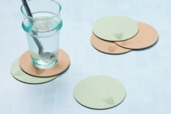 Sous-verre - réversible - cuir recyclé