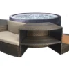 Spa portable semi-rigide vita rond bulles 4 places avec mobilier - netspa