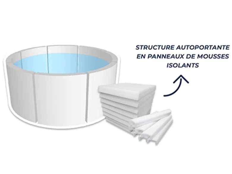 Spa portable semi-rigide vita rond bulles 4 places - netspa