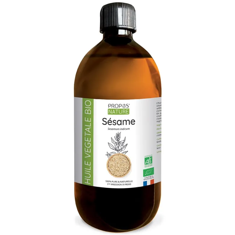 Sésame bio - huile végétale contenance - eco-recharge 500 ml