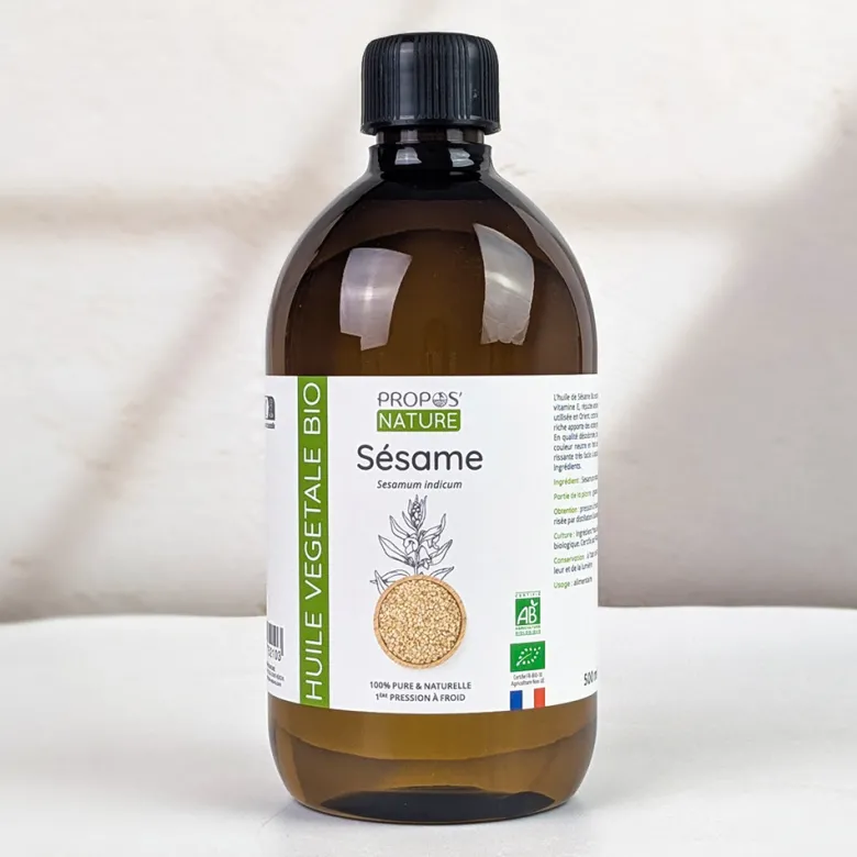 Sésame bio - huile végétale contenance - eco-recharge 500 ml