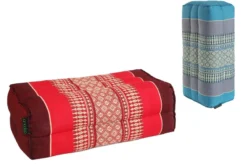 Standard - lot de 2 coussins de yoga et méditation zafu - rouge turquoise Multicolore