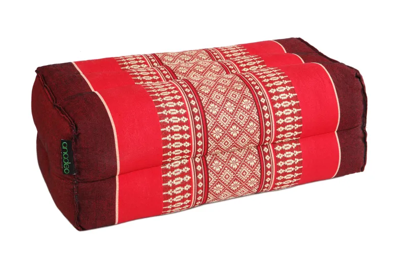 Standard - lot de 2 coussins de yoga et méditation zafu - rouge turquoise Multicolore