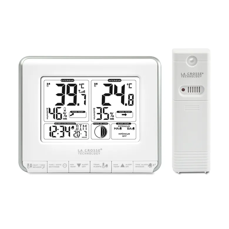 Station de temp, lune, alertes grise