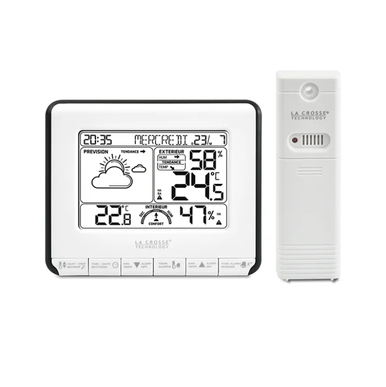 Station météo, alertes, confort , noir