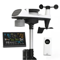 Station météo professionnelle connectée wifi – 8 en 1 + thermomètre hydro