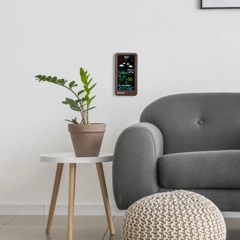 Station météo sans fil bresser neomeo v design en bois