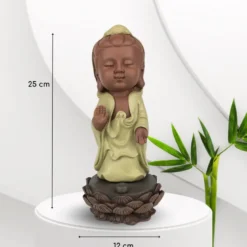 Statue bouddha porte encens akshobhya