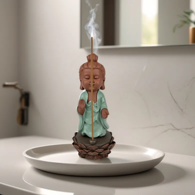 Statue bouddha porte encens dipamkara