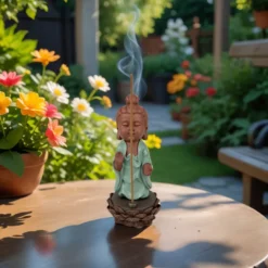 Statue bouddha porte encens dipamkara