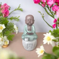 Statue bouddha porte encens dhyana
