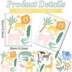 Sticker mural pour enfant animaux de la savane