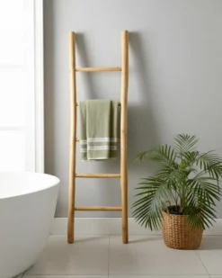 Sumba - échelle de salle de bain en bois de bambou 170 cm