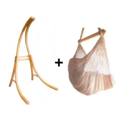 Support bois avec une chaise mexicaine