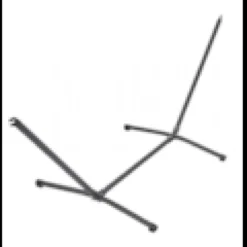 Support pour hamac en métal anthracite - advant 120 - l.300xl.100xh.95cm