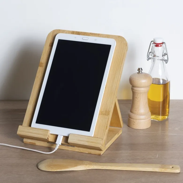 Support tablette bambou