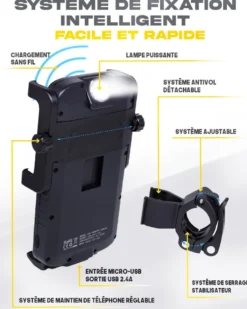 Support téléphone avec batterie intégrée