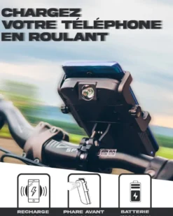 Support téléphone avec batterie intégrée