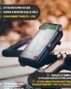 Support téléphone avec batterie intégrée
